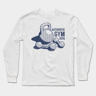 Vintage weight and dumbbells with the inscription Long Sleeve T-Shirt